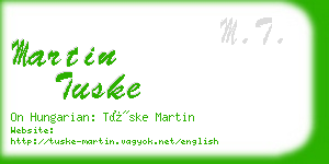 martin tuske business card